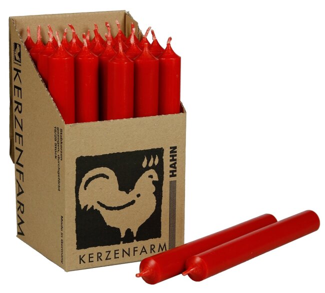 Stabkerzen rot 10 St&uuml;ck