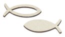 Streudeko Fische Holz natur 35 mm