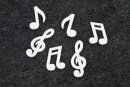Streudeko Musiknoten in Weiss, 24 Stk.