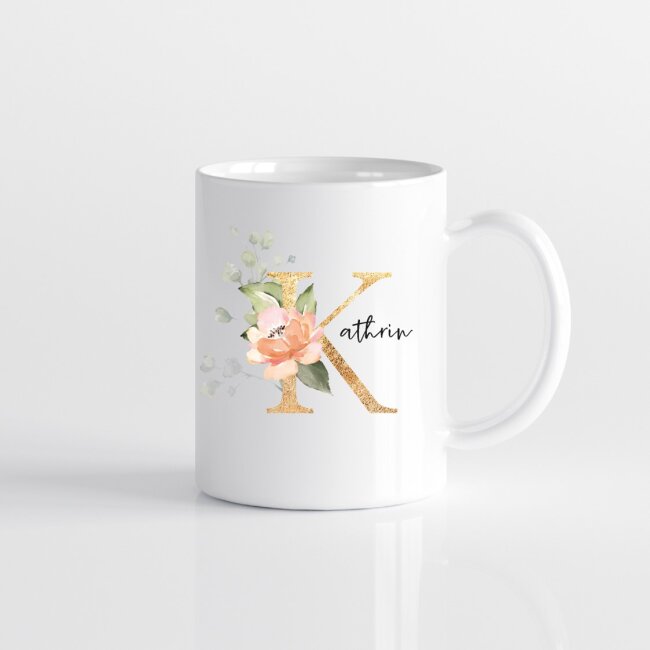 Tasse Braut Boho Flower personalisiert