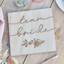 Team Bride JGA Holz G&auml;stebuch