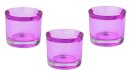 Teelichtgl&auml;ser Pink 3er-Set