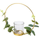 Teelichthalter Botanical Hoop gold