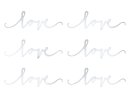 Tischdeko love in Silber, 6 Stk.