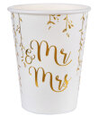 Tischdeko Set &quot;S&quot; Just Married weiss-gold 48-tlg.