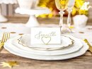 Tischkartenhalter Herzen gold 10 Stk