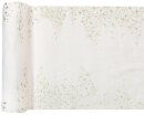 Tischl&auml;ufer creme mit Sterne gold 2,5m x 26cm
