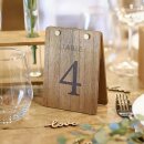 Tischnummern Holz 1 bis 12