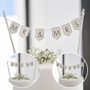 Tortenstecker Girlande Mr &amp; Mrs / Mrs &amp; Mrs / Mr...