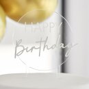 Tortenstecker Happy Birthday Acryl