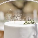 Tortenstecker JUST MARRIED Holz