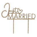 Tortenstecker JUST MARRIED Holz