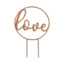 Tortenstecker LOVE ros&eacute;gold