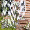 Vorhang Backdrop Blumen wei&szlig;