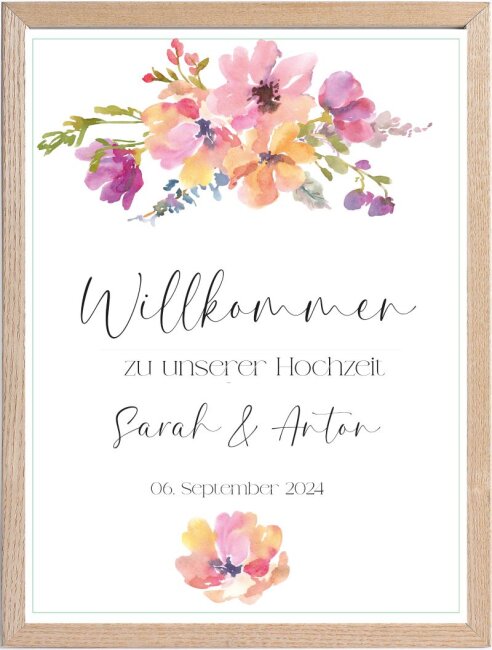 Willkommensposter Cozy Flower DIN A2 hoch
