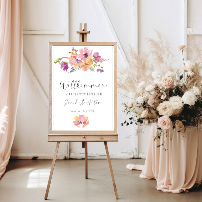 Willkommensposter Cozy Flower DIN A2 hoch