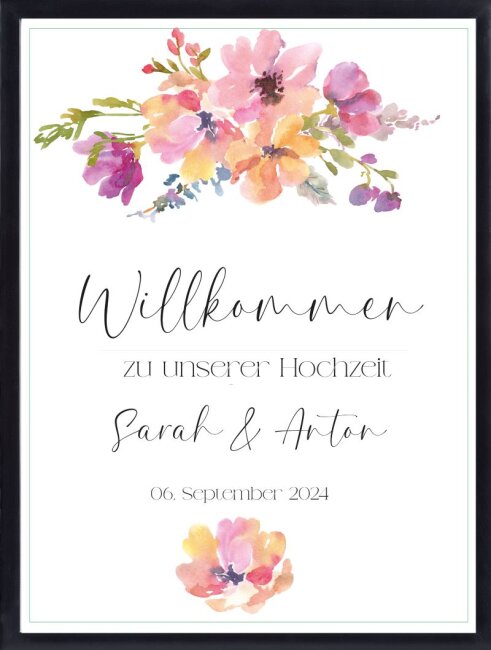 Willkommensposter Cozy Flower DIN A2 hoch