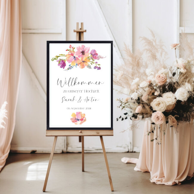 Willkommensposter Cozy Flower DIN A2 hoch