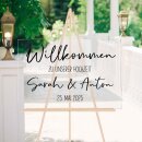 Willkommensschild Hochzeit personalisiert aus Acryl