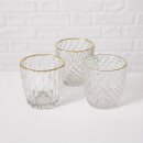Windlicht aus Glas 3er Set