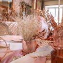 Windlicht aus Glas rosa 2er Set