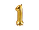 XXL Zahlenballon 1 gold 86cm