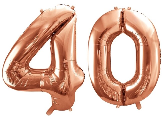 Zahlenballon 40 Ros&eacute;gold 86cm