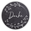 Aufkleber &quot;Danke&quot; Tafel 40 Stk. &Oslash; 30 mm