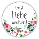 Aufkleber &quot;Lasst Liebe wachsen&quot; Blume 40 Stk....