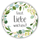 Aufkleber &quot;Lasst LIEBE wachsen&quot; Botanical 40...