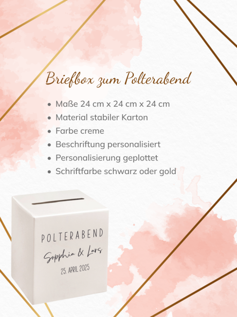 Briefbox Polterabend personalisiert