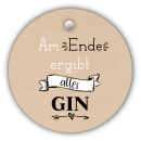 Gastgeschenk Anh&auml;nger Gin Vintage &Oslash; 40 mm 10...