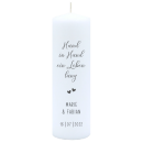 Hochzeitskerze personalisiert Hand in Hand