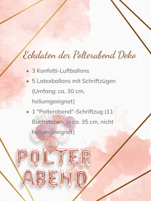 Polterabend Deko-Set Luftballon