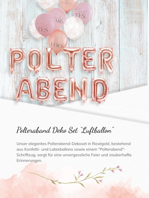 Polterabend Deko-Set Luftballon