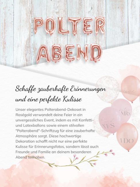 Polterabend Deko-Set Luftballon