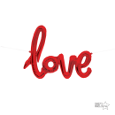 Script Folienballon love rot